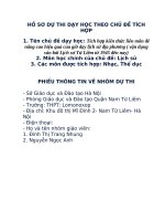 Tích hợp kiến thức liên môn để nâng cao hiệu quả của giờ dạy lịch sử địa phương lớp 9( vận dụng vào bài lịch sử từ liêm từ 1945 đến nay) 