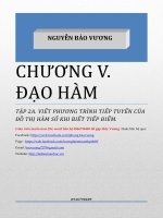 VIẾT PHƯƠNG TRÌNH TIẾP TUYẾN KHI BIẾT điểm đi QUA 