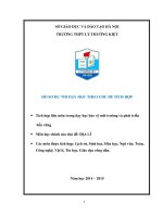 DẠY học THEO CHỦ đề TÍCH hợp ở môn địa lí 10 bài 42 môi TRƯỜNG và sự PHÁT TRIỂN bền VỮNG 