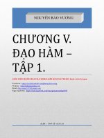 TẬP 1  KHÁI NIỆM đạo hàm, PHƯƠNG PHÁP TÍNH đạo hàm 