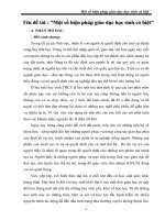 SÁNG KIẾN KINH NGHIỆM  CHỦ NHIỆM LỚP