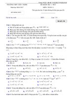 đề kiểm tra giữa kì khối 11