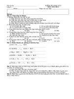 Đề+đáp án hóa 9 học kì 1 