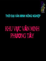 Lịch sử văn minh thế giới: Thời đại văn minh nông nghiệp  khu vực văn minh phương Tây