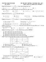 Đề thi thử trắc nghiệm toán học (có lời giải chi tiết)