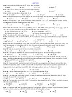 Bài tập trắc nghiệm phần mặt cầu