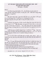 Đề thi học sinh giỏi hóa 8 