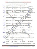 195 Bài tập trắc nghiệm phần hàm số