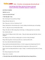 Giải bài tập SGK Tiếng Anh lớp 8 Chương trình mới Unit 8: GETTING STARTED, SKILLS 1, SKILLS 2