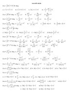 Trắc nghiệm nguyên hàm tích phân