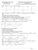 Đề thi thử trắc nghiệm toán học 2017 (có đáp án)