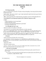 Ôn tập Sinh học phân tử