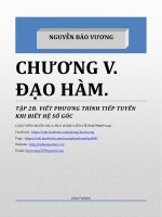 TẬP 2b  PHUONG TRÌNH TIẾP TUYẾN KHI BIẾT hệ số góc 