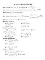 Bài tập tích phân (có đáp án)