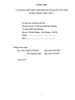 VẬN DỤNG KIẾN THỨC LIÊN MÔN VÀO GIẢI QUYẾT VẤN ĐỀ THỰC TIỄN TÌNH HUỐNG “HƯỚNG VỀ BIỂN ĐẢO QUÊ HƯƠNG BẢO VỆ CHỦ QUYỀN LÃNH THỔ VÀ BIÊN GIỚI QUỐC GIA TRÊN BIỂN