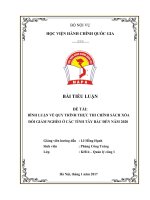 Bình luận về quy trình thực thi chính sách xóa đói giảm nghèo tại các tỉnh Tây bắc đến năm 2020