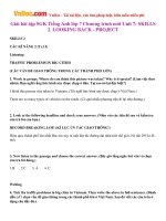 Giải bài tập SGK Tiếng Anh lớp 7 Chương trình mới Unit 7: SKILLS 2, LOOKING BACK - PROJECT