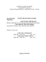 VẬN DỤNG KIẾN THỨC LIÊN MÔN ĐỂ GIẢI QUYẾT CÁC TÌNH HUỐNG THỰC TIỄN DÀNH CHO HỌC SINH TRUNG HỌC tình huống Tuyên truyền bảo vệ môi trường, bảo vệ bầu khí quyển