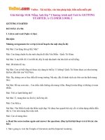 Giải bài tập SGK Tiếng Anh lớp 7 Chương trình mới Unit 6: GETTING STARTED, A CLOSER LOOK 2