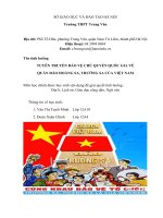 vận dụng kiến thức liên môn để giải quyết tình huống TUYÊN TRUYỀN BẢO VỆ CHỦ QUYỀN QUỐC GIA VỀ QUẦN ĐẢO HOÀNG SA, TRƯỜNG SA CỦA VIỆT NAM