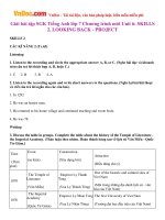 Giải bài tập SGK Tiếng Anh lớp 7 Chương trình mới Unit 6: SKILLS 2, LOOKING BACK - PROJECT