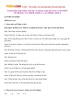 Giải bài tập SGK Tiếng Anh lớp 7 Chương trình mới Unit 7: GETTING STARTED, A CLOSER LOOK 1, A CLOSER LOOK 2