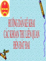 Hướng dẫn kê khai các khoản thu liên quan đến đất đai