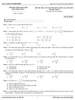 Đề thi thử THPT quốc gia 2017 môn Toán trường THPT Kim Liên   Hà Nội lần 1