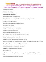 Giải bài tập SGK Tiếng Anh lớp 6 Chương trình mới Unit 7: GETTING STARTED, A CLOSER LOOK 1, A CLOSER LOOK 2