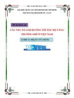 [Kinh tế lượng] Các yếu tố ảnh hưởng đến tốc độ tăng trưởng GDP