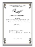 Đề Tài Hướng Dẫn Học Sinh Lớp 7 Giải Bài Tập Áp Dụng Tính Chất Dãy Tỉ Số Bằng Nhau