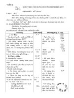 Giáo án thể dục lớp 5 đầy đủ chi tiết cả năm