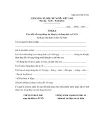 Mẫu số 05/SĐ-IVAN: Tờ khai thay đổi, bổ sung thông tin đăng ký sử dụng dịch vụ I-VAN