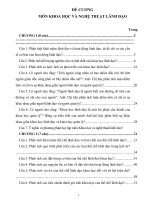 ĐỀ CƯƠNG MÔN KHOA HỌC VÀ NGHỆ THUẬT LÃNH ĐẠO