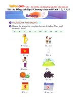 Bài tập Tiếng Anh lớp 5 Chương trình mới Unit 1, 2, 3, 4, 5