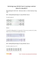 Giải bài tập trang 120 SGK Toán 4: Luyện tập so sánh hai phân số có cùng mẫu số