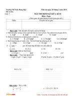 Đề thi giữa học kì 2 môn Toán lớp 5 trường Tiểu học Trần Hưng Đạo năm học 2014 - 2015