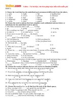 Bài tập tiếng Anh lớp 8 Unit 9: A First Aid Course có đáp án - Số 2