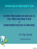 Chương Trình Nghiên Cứu Khoa Học Và Phát Triển Công Nghệ Và Doanh Nghiệp Khoa Học Công Nghệ