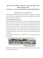 Hệ thống câu hỏi thực tiễn môn Hóa học (Phần hóa học với môi trường, kinh tế, xã hội)