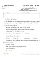 Đề thi giữa học kì 2 môn Tiếng Việt lớp 5 trường Tiểu học Trần Hưng Đạo năm học 2014 - 2015
