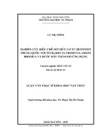 Nghiên cứu điều chế sét hữu cơ từ bentonit trung quốc với tetrađecyltrimetylamoni bromua và bước đầu thăm dò ứng dụng 