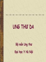 Bài Giảng Ung Thư Da  Y Hà Nội