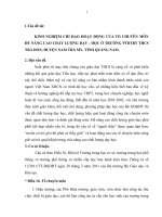 Sáng Kiến Kinh Nghiệm Chỉ Đạo Hoạt Động Của Tổ Chuyên Môn Để Nâng Cao Chất Lượng Dạy - Học Ở Trường Ptdtbt Thcs Trà Don, Huyện Nam Trà My, Tỉnh Quảng Nam