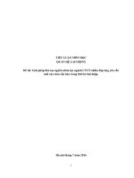 Giải pháp đào tạo nguồn nhân lực ngành CNTT nhằm đáp ứng yêu cầu mới của toàn cầu hóa trong thời kỳ hội nhập.