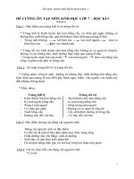 Giáo án BDHSG sinh 7 phần 1  ngân hàng câu hỏi sinh 7 hay