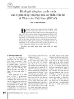 Đánh giá năng lực cạnh tranh của Ngân hàng Thương mại cổ phần Đầu tư  Phát triển Việt Nam (BIDV)