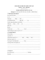 Mẫu tờ khai đăng ký quyền tác giả