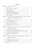 Nhận dạng các hiện tượng quá độ điện từ bằng wavelet và áp dụng cho hệ thống điện việt nam 