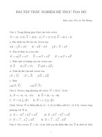 Trac nghiem he truc toa domat cau 